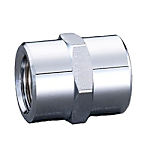 Rc1/2"×Rc1/2" 給水管用六角ソケット（クロムメッキ）