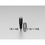 M8x15mm 雄ねじ固定グリップ(スチール製)