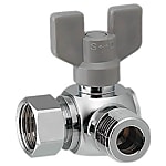 カクダイ アングル型ボールバルブ 片ナットつき