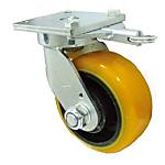 ヨドノ 重量用高硬度ウレタン自在車150φ旋回ロック付