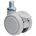 デザインキャスター ライトグレー40径　取付高：48mm　TF40N8SL-12
