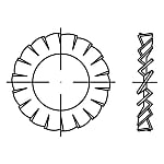 DIN 6798 Serrated lock washers