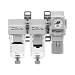 エアコンビネーション エアフィルタ+ミストセパレータ+レギュレータ AC20C-B～AC40C-B