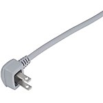 耐トラッキング（VCTFK） 2P下アングルプラグ 15A-125V 黒・白・灰
