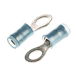 TE 絶縁 丸形圧着端子（スタッド径:M5/青/PIDG/16→14AWG/21.4mm）