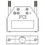 D-subコネクタ用バックシェル 25極 ストレート 8655MH2512LF