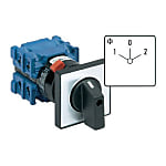 Changeover switch 20 A 2 x 60 ° with central mounting