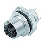Female panel mount connector with X-coding