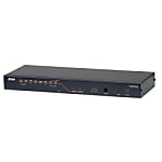 2コンソールマルチインターフェース（DP、HDMI、DVI、VGA）対応カテゴリ5eKVMスイッチ