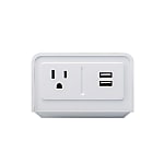 後付式USB・ACコンセント 18-011-W デスククランプ取付