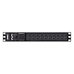 ラック用電源タップ（1U/20A/10ポート/サージ保護回路付き）