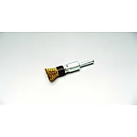 カシメスプリング付真鍮軸付筒型ブラシ