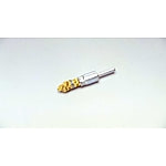 カシメ結束式鋼線メッキ線剣先軸付筒型ブラシ（黄より線）