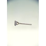 ミニチュアステンレス軸付カップブラシ,線径0.15mm,軸径3mm