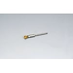 ミニチュア真鍮軸付筒型ブラシ,線径0.15mm,軸径3mm