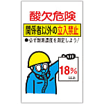 Oxygen Deficiency Warning Sign "Risk of Oxygen Deficiency, Authorized Personnel Only" Acid Sticker-02
