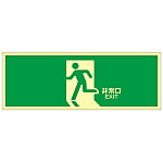 High Brightness Phosphorescent Emergency Exit Sign "Emergency Exit" Luminescent LE-1804