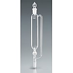 共通円筒分液ロートTFコック球栓 50ml～200ml 側管付