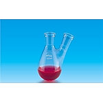Fine透明共通二口なす型フラスコ 50～100ml