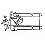 高周波付刃バイト（16形R／L先丸剣バイト／旋削用NK4）
