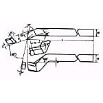 高周波付刃バイト(63形R/L横剣バイト/平削用MV10)