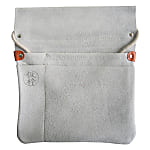 Split Leather Tool Carrying Bag with Gussets, Large, Ruled, Thumbtack
