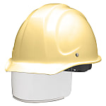 FRP樹脂製ヘルメットSYF-S型（シールド面付・雨垂れ防止溝付・衝撃吸収ライナー付）
