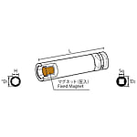 9.52mm Square Drive マグネット入りソケット MPディープタイプ