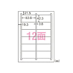 レーザーPラベル水に強いタイプ 12面
