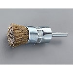 16mm/6mm軸 軸付ブラシ(エンド型/スチール製)