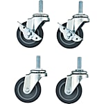 フレックスワゴン用φ75（車輪軽75mm）ゴム車セット