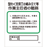 グリーンクロス Pー1 型わく支保工の組み立て等作業主任者の職務