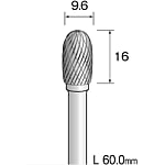 超硬カッター 軸径6mmクロスカット BC4381/4382/4383/4384