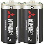 三菱電機 マンガン(黒)乾電池単2形2本パック