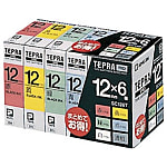 キングジム テプラPROテ-プカ-トリッジ 幅12mm 赤、黄、緑、青、白、透明