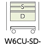 ヤマテック スペシャルワゴン W600×D400 移動式 浅型2段/超深型1段