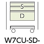 ヤマテック スペシャルワゴン W750×D500 移動式 浅型2段/超深型1段