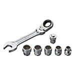 Socket Set For Ratchet Box-End Offset Type (With 9.5 sq. Square Drive Adapter)