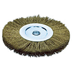 TRUSCO ホイルブラシ Φ300X25mm穴 真鍮メッキ鋼線 線径0.35