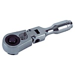 TRUSCO 首振りショートラチェットハンドル 9.5mm