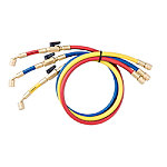 R407C、R404A、R507A、R134a用バルブ付きチャージホース