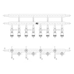 真空ライン(グリースレスバルブ仕様)溝付　芯棒PTFE　2212シリーズ