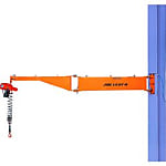 二速選択型（スライドグリップ）電動チェーンブロック付ジブクレーン 柱取付・シンプル型
