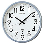 SEIKO 電波掛時計 直径390×52 P枠 銀色半光沢