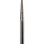 超硬カッター 軸径3mm 円錐先丸 スパイラルカット