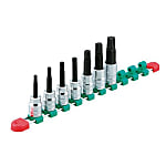 1/2"DR/T30～T70［Torx］ビットソケットセットEA618RS-100