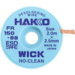はんだ吸取線 ウィック FR-150 ノークリーン 2.5mm×2m 袋入り