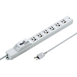 AC125V/15A タップ（6口/3P/安全ブレーカー）