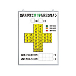 無災害記録表 全員無事故で緑十字を完成させよう 板のみ 315-11