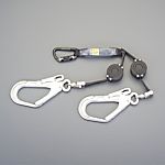墜落制止用器具用ツインランヤード 巻取式2丁掛け（ロック装置なし）